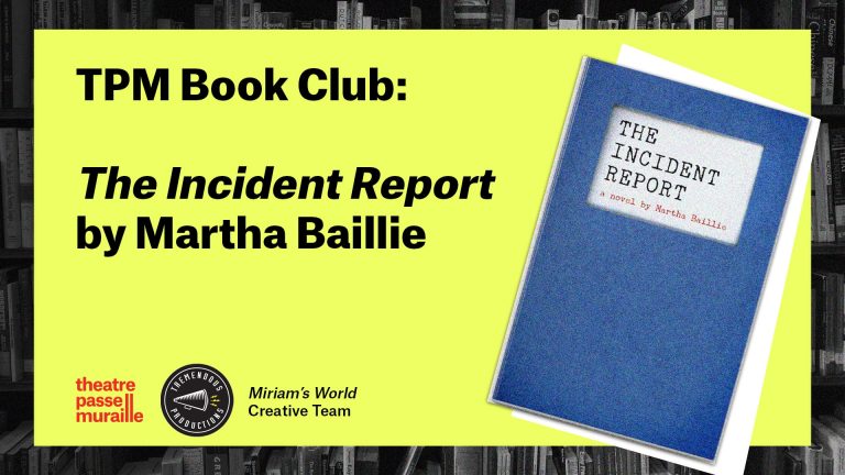 TPM Book Club: The Incident Report by Martha Baillie